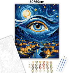  Égi tekintet - számfestő készlet - 50×60 cm (Keretre feszítve)