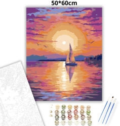  Aranyló vitorla csendje - számfestő készlet - 50×60 cm (Keretre feszítve)