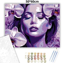  Álmodozó orchideák - számfestő készlet - 50×60 cm (Keret nélkül)