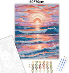  Pasztelles fénycsík - számfestő készlet - 60×70 cm (Keretre feszítve)