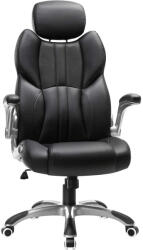 SONGMICS Ergonomikus forgószék, irodai szék összecsukható karokkal, fekete