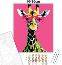  Pimasz napszemüveges zsiráf - számfestő készlet