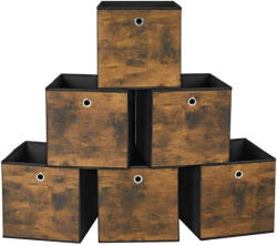 SONGMICS Összecsukható tárolódobozok, 6 kockából álló készlet