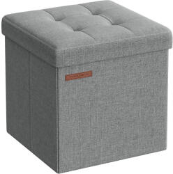 SONGMICS Összecsukható tároló pad, világosszürke 30x30x30cm