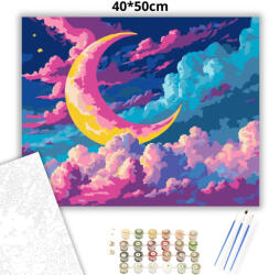  Álomszerű felhőtenger - számfestő készlet - 40×50 cm (Keretre feszítve)