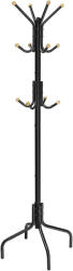 SONGMICS Álló fogas, fém ruhafogas 12 akasztóval, 55 x 55 x 180 cm, fekete
