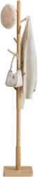 VASAGLE ruhafogas állvány, tömörfa ruhatartó 175 cm, natúr bézs