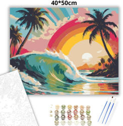  Tropusi hullámtörés - számfestő készlet