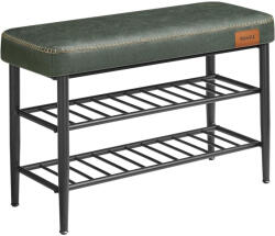 VASAGLE Ekho cipőpad, bejárati cipőtartó 30x80x50 cm, erdőzöld