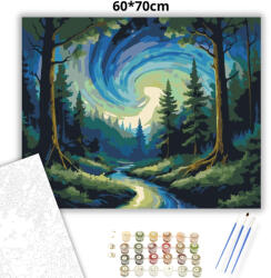  Misztikus fényörvény - számfestő készlet - 60×70 cm (Keretre feszítve)