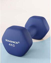 SONGMICS Neoprén Bevonatú Hatszögletű Kézisúly Szett 2 db, 2x4 kg, kék