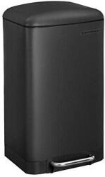 SONGMICS Konyhai szemetes, 30 literes , acélpedálos kuka fedéllel és belső vödörrel, fekete