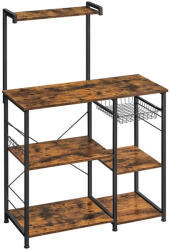 VASAGLE Pékállvány, polcos sütoállvány, állvány 90 x 40 x 132 cm