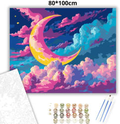  Álomszerű felhőtenger - számfestő készlet - 80×100 cm (Keret nélkül)