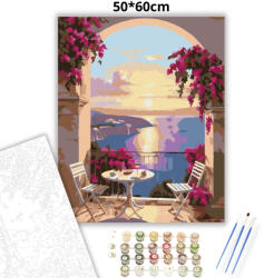  Meghitt terasz - számfestő készlet - 50×60 cm (Keret nélkül)