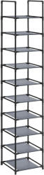 SONGMICS 10 szintes cipőtartó 33 × 33 × 173 cm, szürke