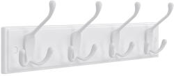 SONGMICS Falra szerelhető kabáttartó, kampós fogas, 40 x 11 x 7 cm, fehér