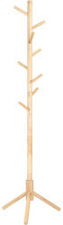 VASAGLE Tömör fa kabáttartó 8 kampóval 175cm magas