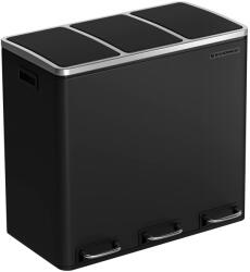 SONGMICS 54l pedálos szemetes, konyhai szemetesláda, puhán záró fedél, csúszásgátló alap