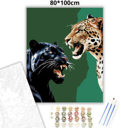  Feszült párbaj - számfestő készlet - 80×100 cm (Keret nélkül)