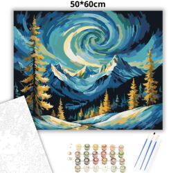  Örvénylő égbolt - számfestő készlet - 50×60 cm (Keret nélkül)