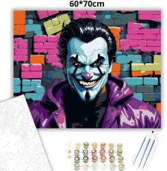  Vigyorgó bohóc - számfestő készlet - 60×70 cm (Keretre feszítve)