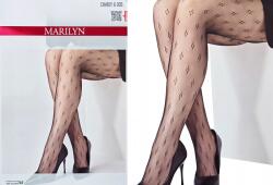 Marilyn Női necc mintás harisnyanadrág Marilyn Charly G003 Fekete 3/4