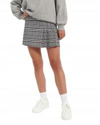 House Fekete-fehér Trapéz Mini Szoknya Könyvjelző Kockás Magas Derekú S