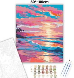  Aranyló fénycsík - számfestő készlet - 80×100 cm (Keretre feszítve)