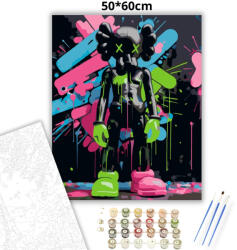  Fröccsenő festékfigura - számfestő készlet - 50×60 cm (Keretre feszítve)