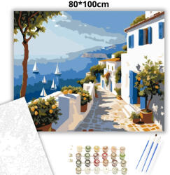  Tengeri kilátás - számfestő készlet - 80×100 cm (Keret nélkül)