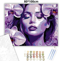  Álmodozó orchideák - számfestő készlet - 80×100 cm (Keretre feszítve)