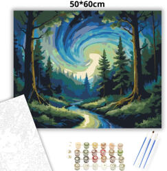  Misztikus fényörvény - számfestő készlet - 50×60 cm (Keret nélkül)