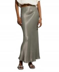 Reserved Szatén Klasszikus Egyenes Sima Maxi Szoknya Khaki Árnyalat Reserved M