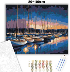  Nyugodt árbócerdő - számfestő készlet - 80×100 cm (Keret nélkül)