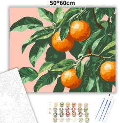  Érett narancsok - számfestő készlet - 50×60 cm (Keretre feszítve)