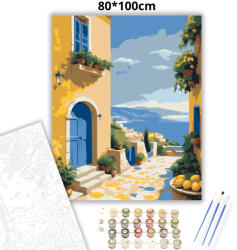  Csendes tengeri öböl - számfestő készlet - 80×100 cm (Keret nélkül)