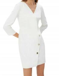 Mohito Fehér Borítékos Ruha Mini Hosszú Ujjú Koktél Gombok Mohito 38