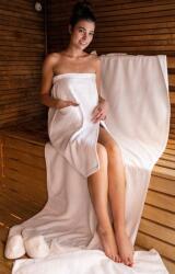 Vital Home VitalHome ostya szett zseb nélkül 100x150 tépőzáras Pareo szauna fehér (KILT wafel BEZ Kieszeni 100x150 na RZEP)