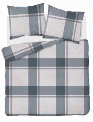 Detexpol Szatén ágyneműhuzat 220x200 kockás nagy szürke bézs Home Satin (5904708941960)