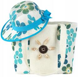 Szaleo Strand szett Ciechocinek kalap és kézitáska nyári szett Kék (tr22103-2)