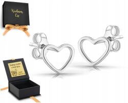 ZŁOCISTO Ezüst fülbevaló finom szívek kövek nélkül 925 gravírozás a feleségnek