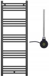 Granitan Fürdőszobai Radiátor 140/50 cm Fekete Peutro Elektromos Fűtőtest One Touch (PUERTO 140/50 + GRZAŁKA ONE TOUCH)