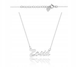 ZŁOCISTO Ezüst nyaklánc Zsófia névvel Gravírozás Ingyenes (biżuteria na urodziny imieniny rocznicę)