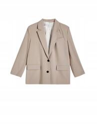 Reserved Bézs Klasszikus Egyenes Dzseki Cipzáras Zsebekkel 42-ES