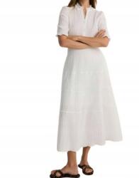 Reserved Fehér Pamut Ruha Maxi Texturált Gombos Állvány Reserved M