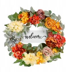 Vevor 24 db-os műdekoratív koszorú piros, narancssárga, sárga, hortenzia rózsákból (ZSHHXQHMPH)