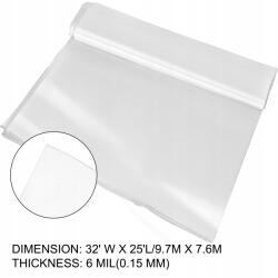 VEVOR Üvegház fólia, Üvegház polietilén fólia 9, 75 x 7, 62 méter Üvegház műanyag (PEWSM3225FT000001V0)