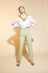 DeFacto Zsályás Farmer Nadrág Vékony Egyenes Magas Derekú 7/8 Defacto 38