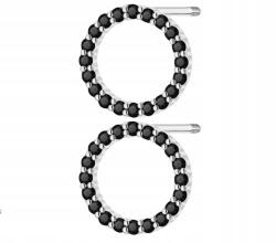 ZŁOCISTO Fehér Arany Fülbevaló Fekete Gyémánt Stift Csavart Arany 585 Ajándék (DLA DZIEWCZYNY NARZECZONEJ)